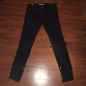 30x32 Pacsun Black Ripped Moro Skinniest Jeans